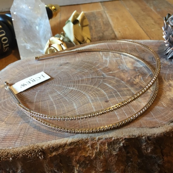 ✨HP✨NWT J. Crew Gold Rhinestone Studded He… - Picture 2 of 2